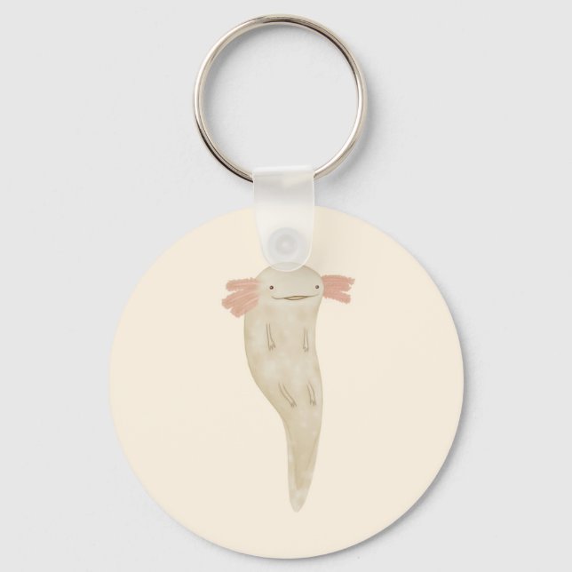 Floating Axolotl Key Ring (Front)