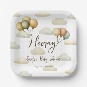Floating Balloons Adventures Paper Plate