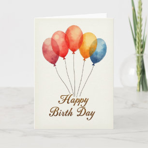 Floating Balloons Festive Card