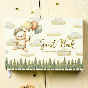 Floating Bear Adventures Baby Shower Guest Book