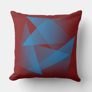 Floating blue fragments cushion
