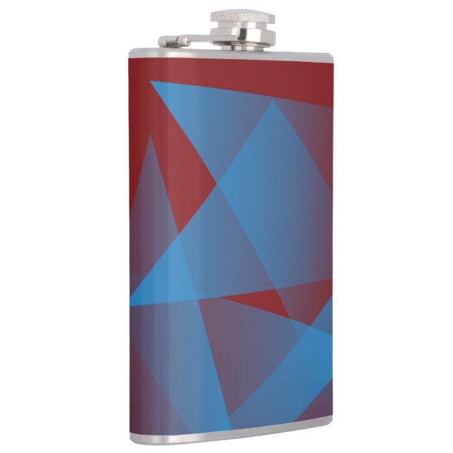 Floating blue fragments hip flask (Right)