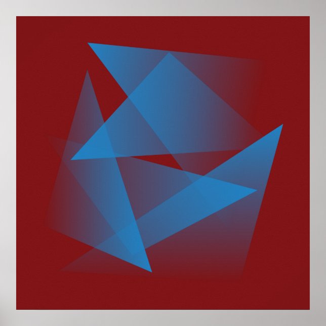 Floating blue fragments poster (Front)