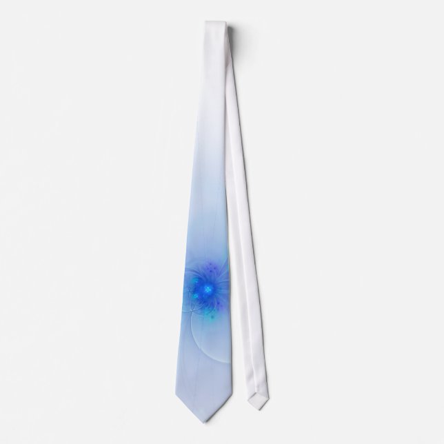 Floating Blue on White Tie (Front)