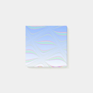 Floating Blue Wavy Design Post-it Notes