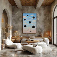 Floating Bowler Hats Dreamscape Art