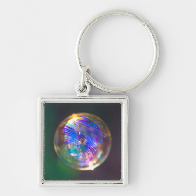 Floating Bubble Reflection Key Ring (Front)