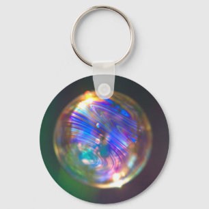 Floating Bubble Reflection Key Ring