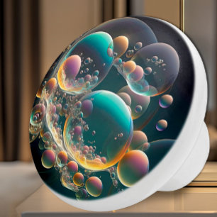 Floating Bubbles Ceramic Knob