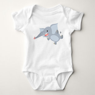 Floating Cartoon Elephant Baby Apparel Baby Bodysuit