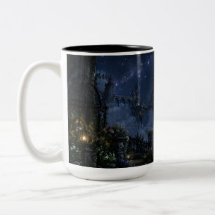 Floating Castle Black Mug Soothing Savage