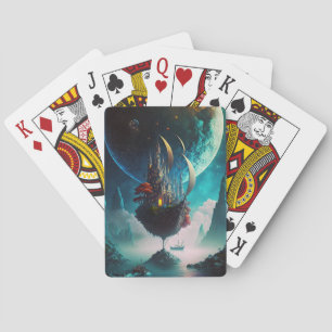 Floating Castle Ship Fantasy Art Playing Cards