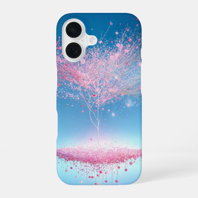 Floating Cherry Blossom Tree & Light Phone Case (Back)