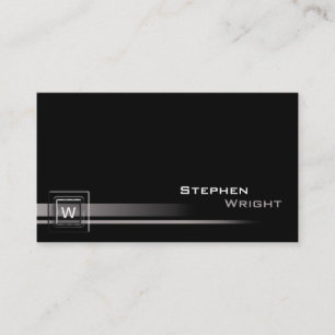 Floating Corner Monogram Cube Modern Custom Colour Business Card