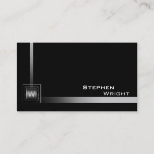 Floating Corner Monogram Cube Modern Custom Colour Business Card