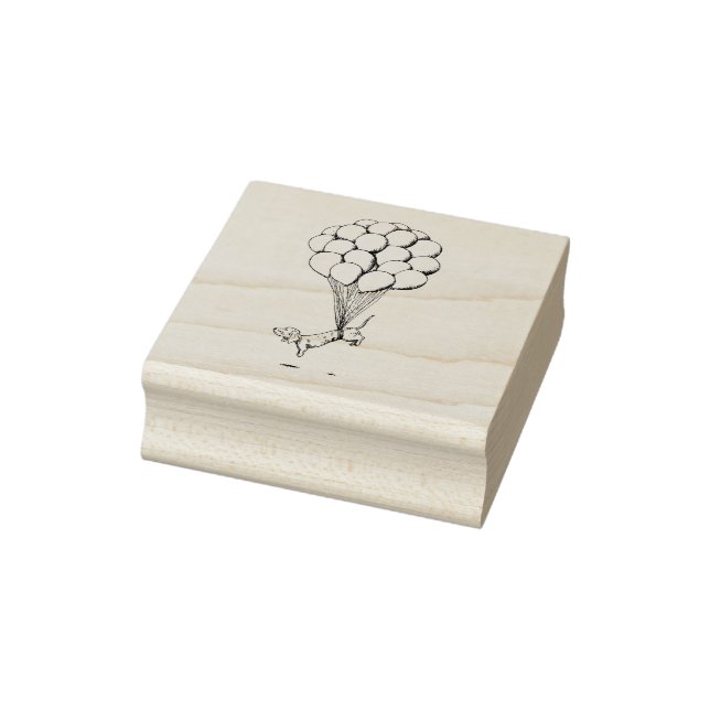 Floating Dachshund Rubber Stamp (Stamp)