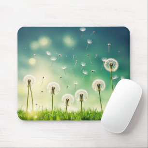 Floating Dandelion Seedlings Mouse Pad
