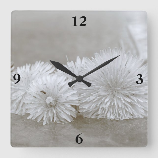Floating Dandelions on "Water" Clock (Front)