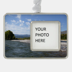 Floating Down the Snake River I Silver Plated Framed Ornament