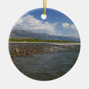 Floating Down the Snake River II Ceramic Tree Decoration