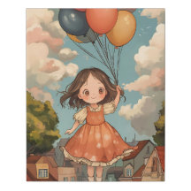 Floating Dreams: A Girl’s Balloon Adventure
