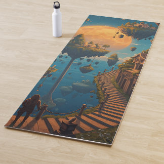 Floating Dreamscapes: Surreal Sky Islands Yoga Mat
