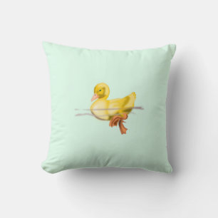 Floating Duck Throw Pillow
