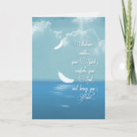 floating feathers over ocean for sympathy