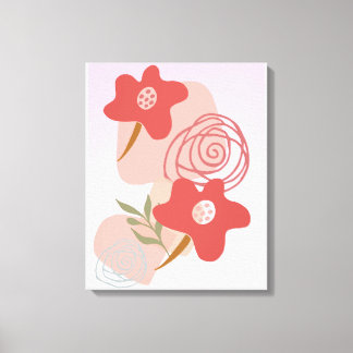 Floating Floral Boho  Canvas Print