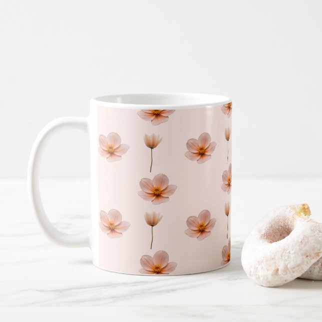 floating flower melody coffee mug (With Donut)