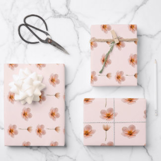 floating flower melody wrapping paper sheet