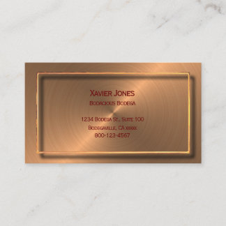 Floating frame personalised business card