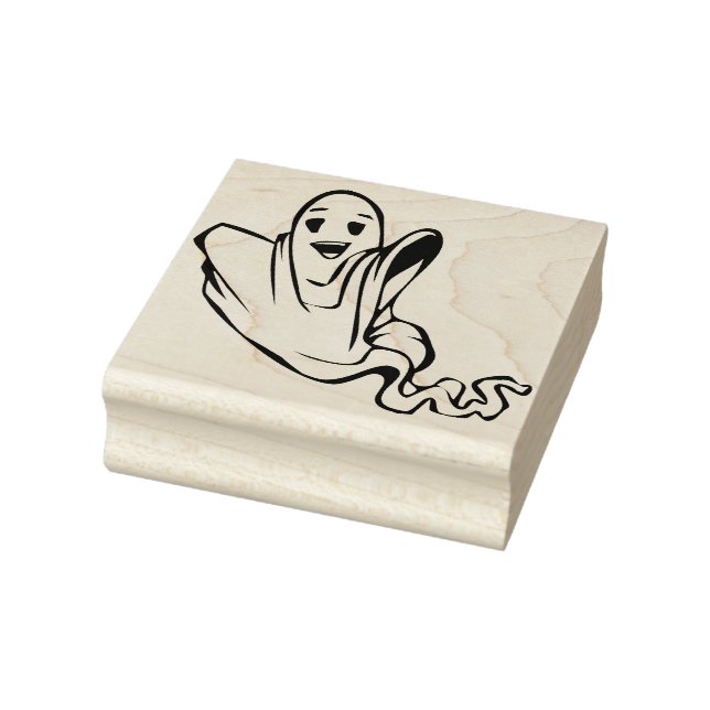 Floating ghost illustration art stamp (Stamp)
