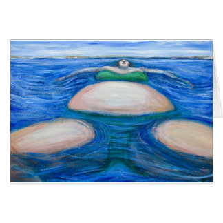 Floating Giant Fat Woman in her favourite Green