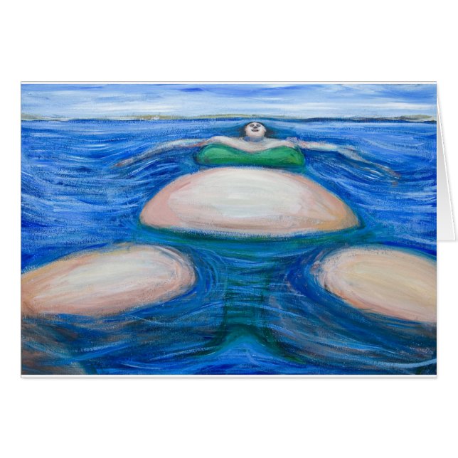 Floating Giant Fat Woman in her favourite Green (Front Horizontal)