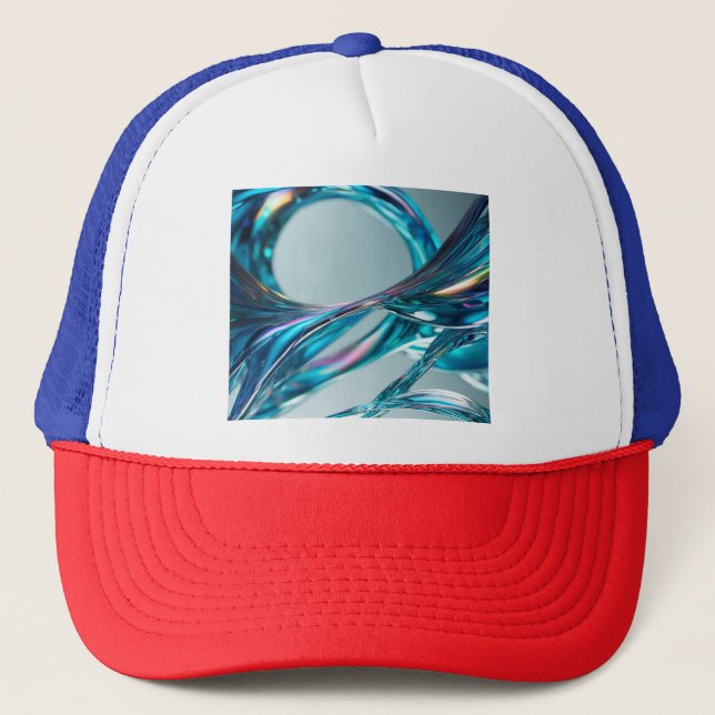Floating Glass Water Trucker Hat (Front)