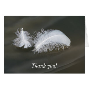 Floating Goose Feathers Thank You Card