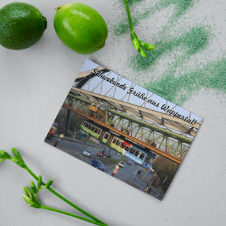 Floating Greetings from Wuppertal in German Postcard