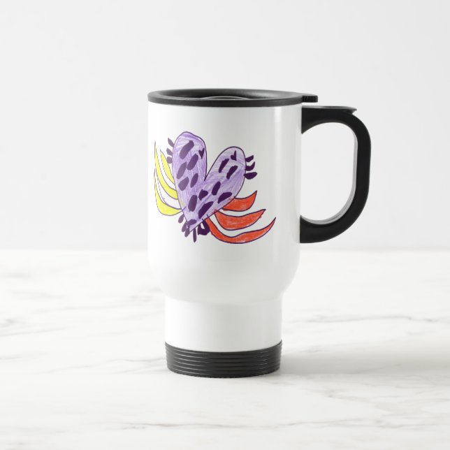 Floating Heart Travel Mug (Right)