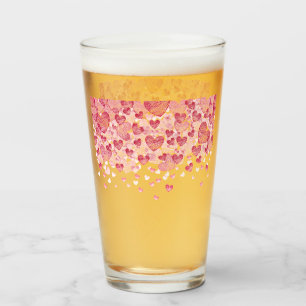 Floating Hearts Glass