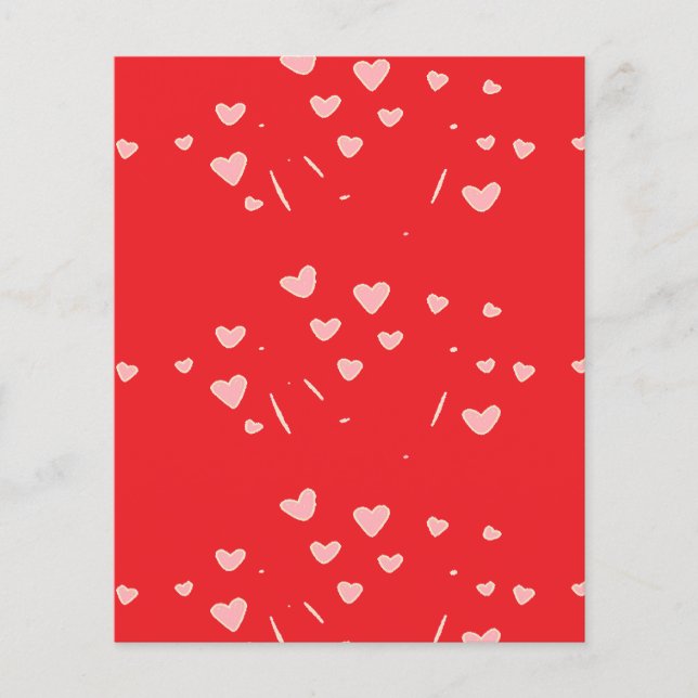 floating hearts on red (Front)