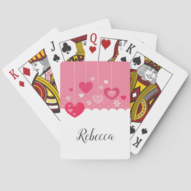 Floating Hearts playing cards (Back)
