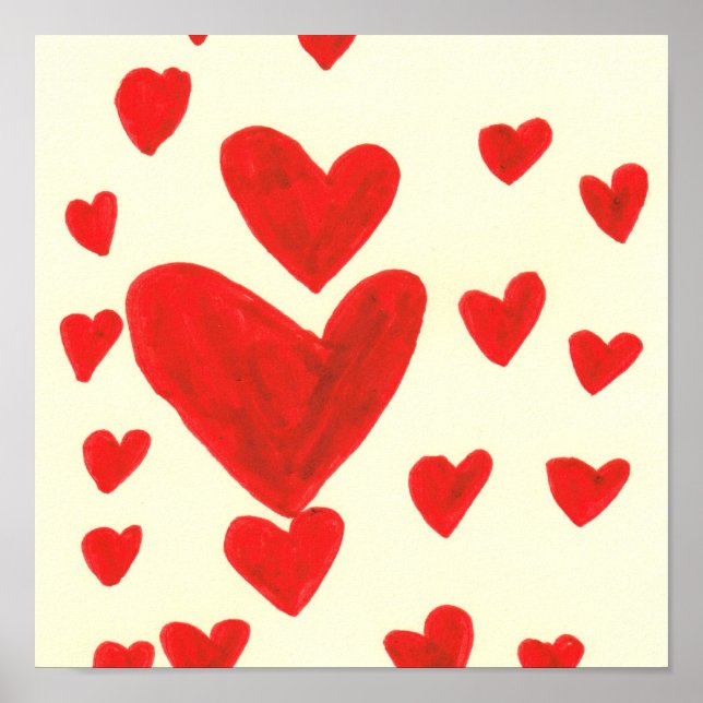 Floating Hearts Poster (Front)