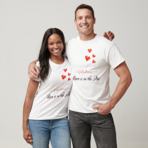 Floating Hearts Valentine's Art T-Shirt