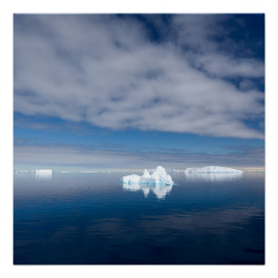 Floating ice in Antarctica Poster