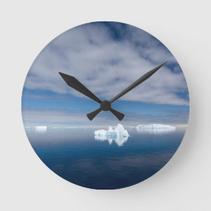 Floating ice in Antarctica Round Clock