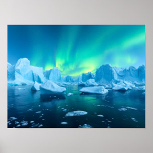 Floating Iceberg Paradise Poster