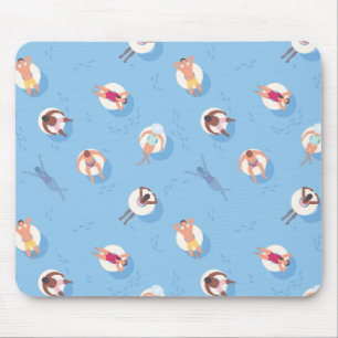 Floating in the Lazy River Pattern Mouse Pad