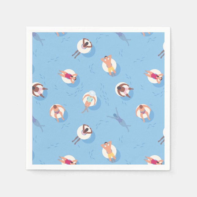Floating in the Lazy River Pattern Napkin (Front)