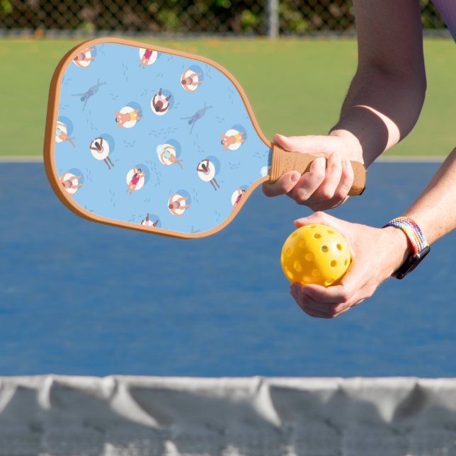 Floating in the Lazy River Pattern Pickleball Paddle (Insitu)